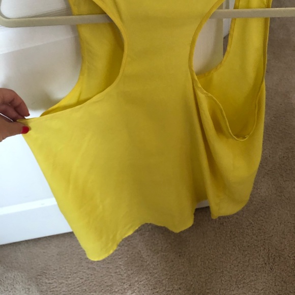 Yellow Razor Back Tank - Picture 3 of 3